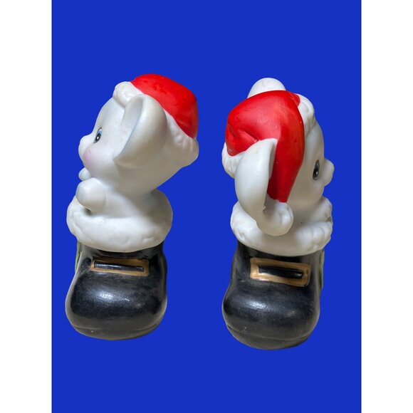 Homco Mice in Boot Christmas Figurines- #8903 - Picture 6 of 10
